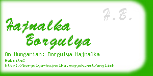 hajnalka borgulya business card